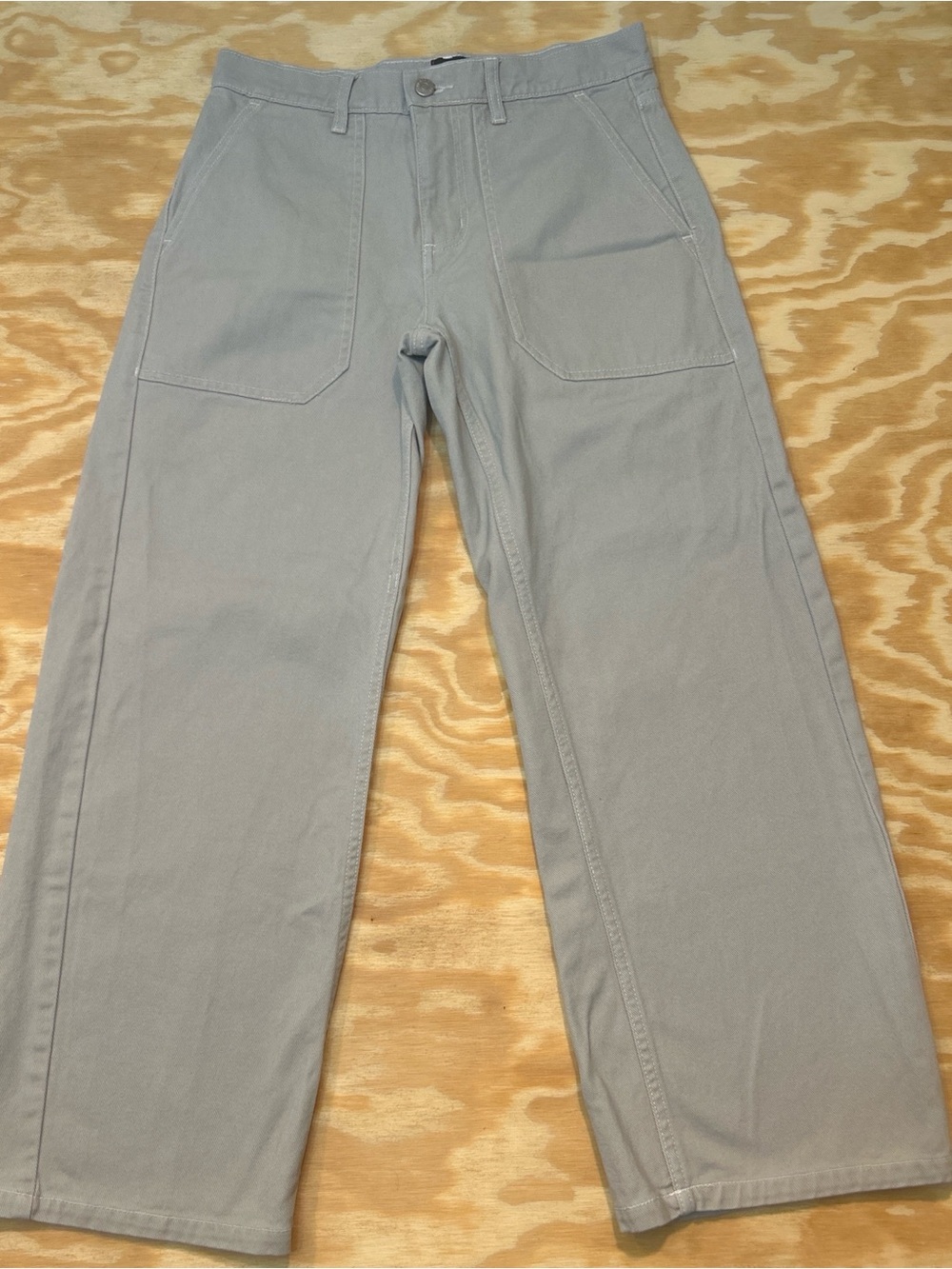 BDG Light Gray High Rise Utility Jeans